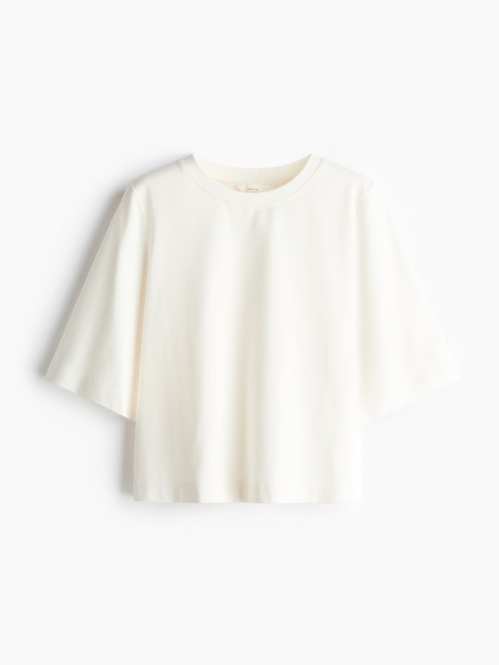 H&M Premium Selection PIMA COTTON TOP Ivory Sz. Small